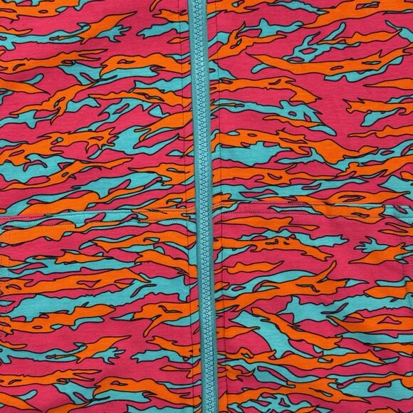Ethika Abstract Camo Full Zip Hoodie Men XL Pink Orange Blue Full Zip Jacket - Picture 7 of 14